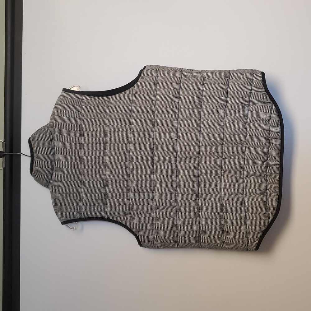 Merona Herringbone Black & White Quilted Vest Size XXL - Picture 8 of 8